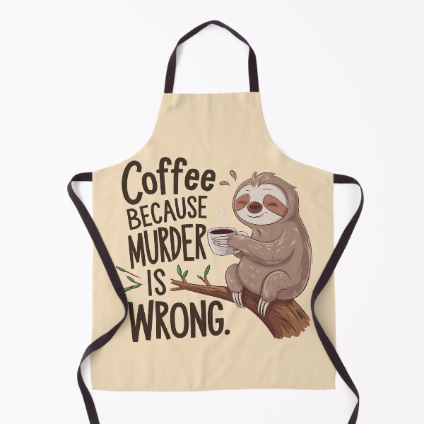 Item preview, Funny Sloth Coffee Because Murder Is Wrong designed and sold by legendaryskins.