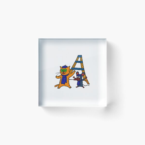 Item preview, Paris Pals — Cat & Mouse at the Eiffel Tower (Hand-Drawn) designed and sold by YokoByIngoErno.