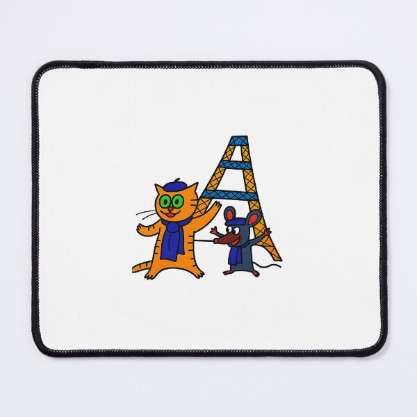 Item preview, Paris Pals — Cat & Mouse at the Eiffel Tower (Hand-Drawn) designed and sold by YokoByIngoErno.