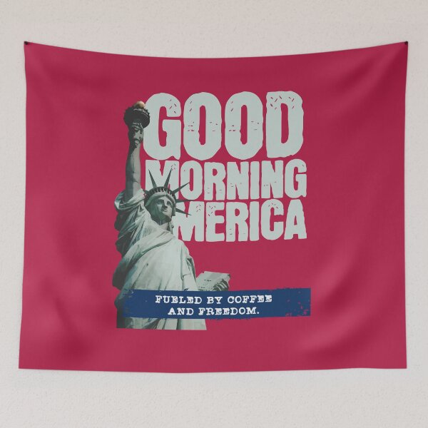 Item preview, Good Morning America T-Shirt – Bold Patriotic Sunrise Tee designed and sold by The Upside Down.