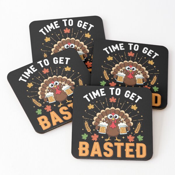 Item preview, Time To Get Basted - Thanksgiving Turkey Drinking Beer designed and sold by ZBIFBOUETLA.