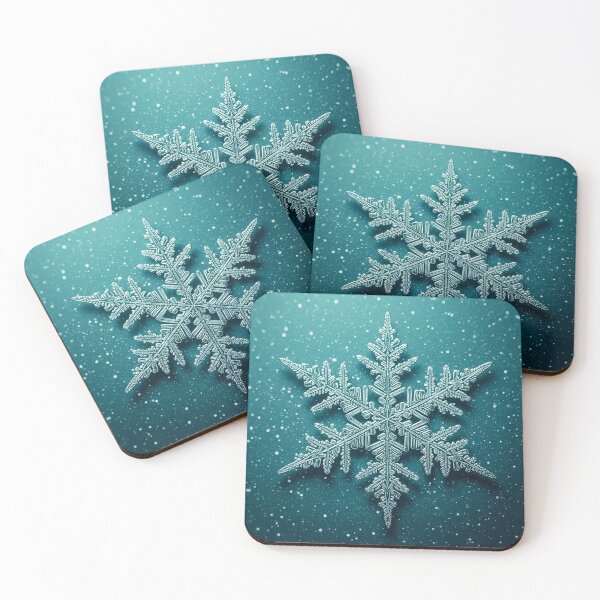 Item preview, Teal Winter Sparkle – Detailed Geometric Snowflake with Festive Holiday Glow designed and sold by PixelVibe782.