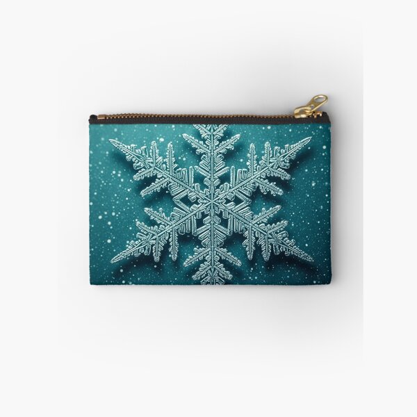 Item preview, Teal Winter Sparkle – Detailed Geometric Snowflake with Festive Holiday Glow designed and sold by PixelVibe782.