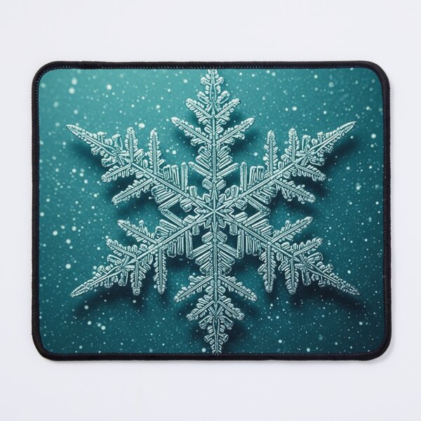 Item preview, Teal Winter Sparkle – Detailed Geometric Snowflake with Festive Holiday Glow designed and sold by PixelVibe782.