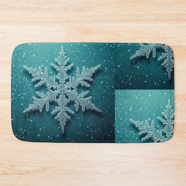 Item preview, Teal Winter Sparkle – Detailed Geometric Snowflake with Festive Holiday Glow designed and sold by PixelVibe782.