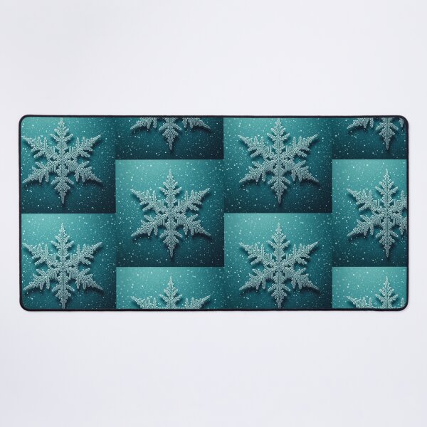 Item preview, Teal Winter Sparkle – Detailed Geometric Snowflake with Festive Holiday Glow designed and sold by PixelVibe782.