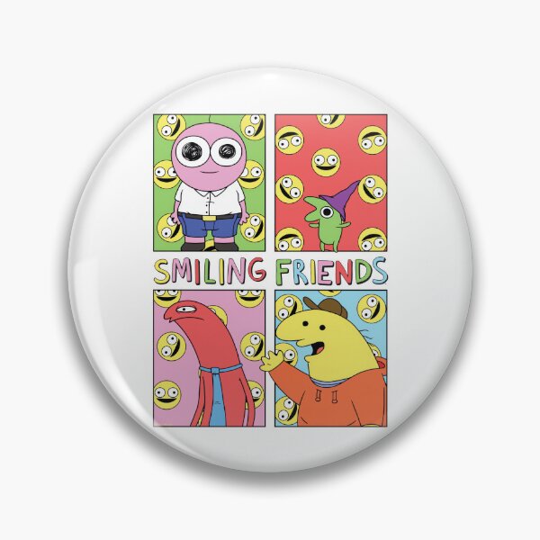 Item preview, Smiling Friends Pop Art Character Grid Funny Cartoon designed and sold by BusanBlueCZ.