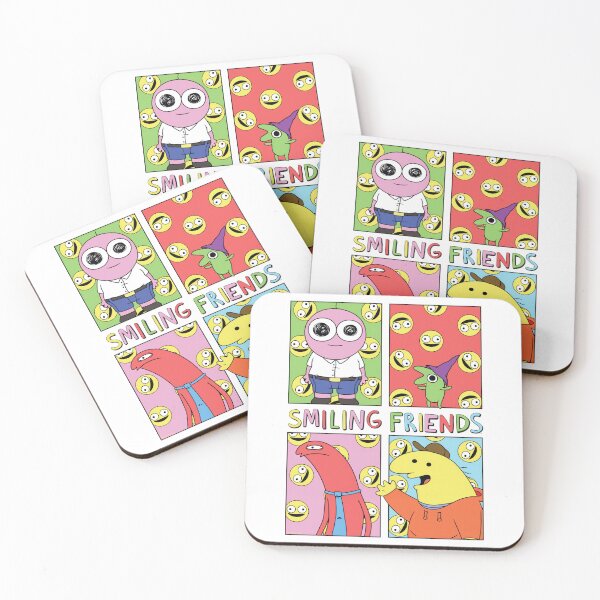 Item preview, Smiling Friends Pop Art Character Grid Funny Cartoon designed and sold by BusanBlueCZ.