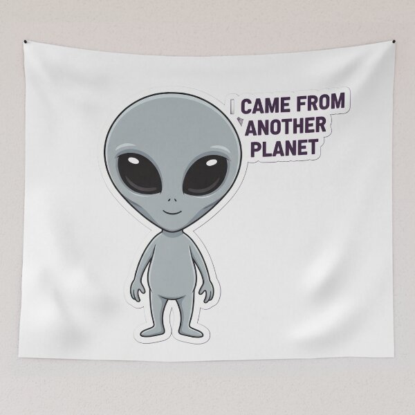 Item preview, Cute Retro Alien Funny Space Tourist I Came From Another Planet designed and sold by StickyGuys.