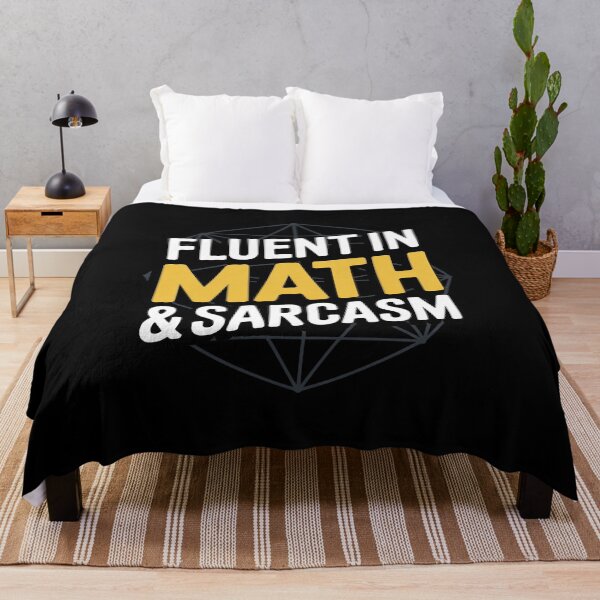 Item preview, Fluent in Math and Sarcasm Math Teacher1 designed and sold by lilLilaBatArt.