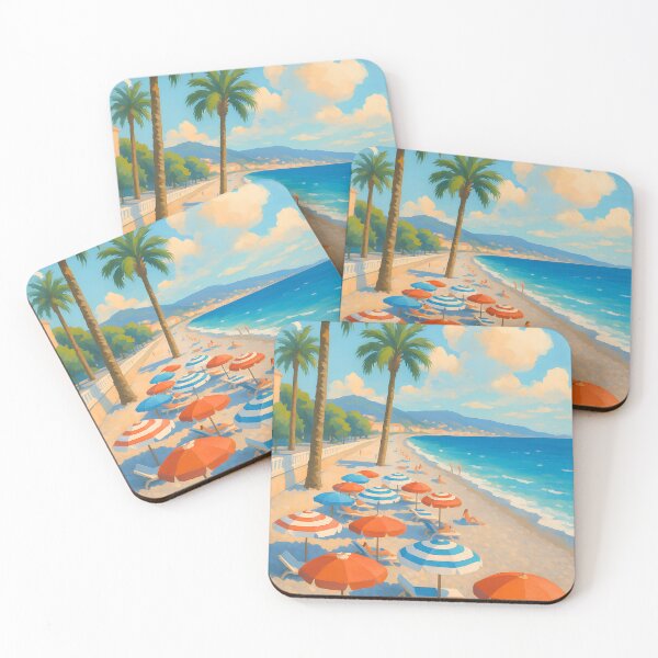 Item preview, Parasols on the beach designed and sold by Lavandine-art.