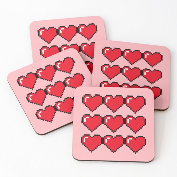 Item preview, Pixel Hearts in Rows Pattern designed and sold by illucalliart.