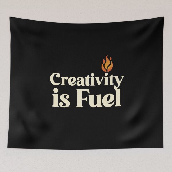 Item preview, Creativity Is Fuel Retro Typography Shirt designed and sold by EcoArtTees.
