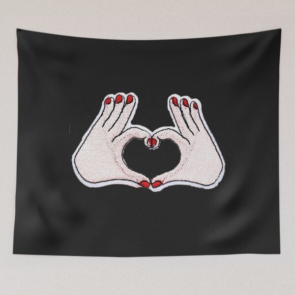 Item preview, Hippie Hand Heart Sticker designed and sold by haotrannam.