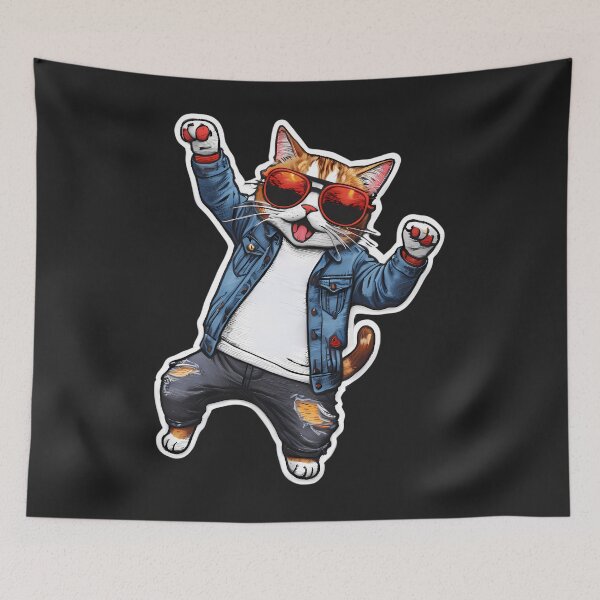 Item preview, Happy Cute Cat Cool Iron On Patches designed and sold by haotrannam.