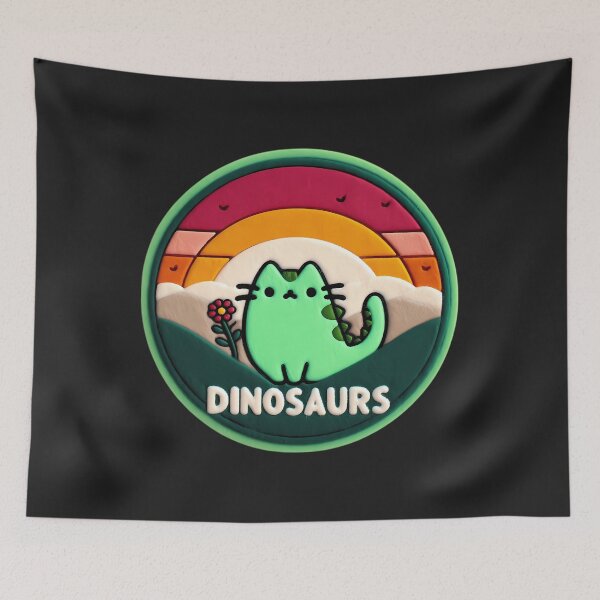 Item preview, Green Kawaii Dinosaur Felt Illustration designed and sold by haotrannam.