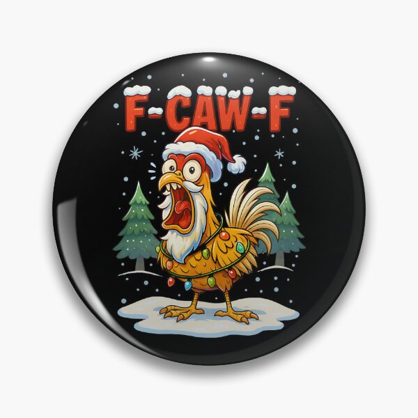 Item preview, F-Caw-F Chicken FCAWF Chicken Christmas Light Santa Hat designed and sold by JeniiArt.