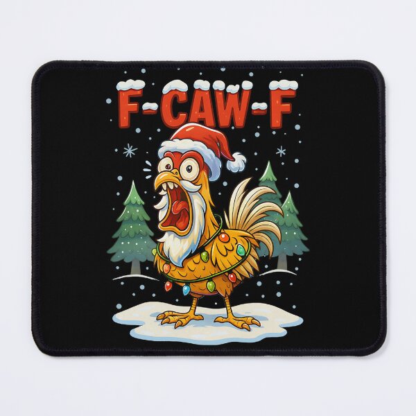 Item preview, F-Caw-F Chicken FCAWF Chicken Christmas Light Santa Hat designed and sold by JeniiArt.