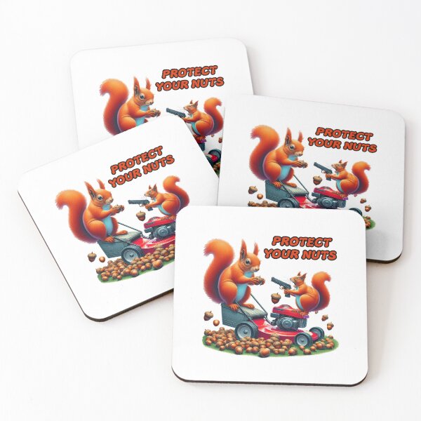 Item preview, Funny Squirrels Protect Your Nuts Lawn Mower designed and sold by TeeARTHY.