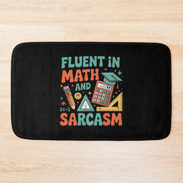 Item preview, Fluent in Math And Sarcasm Quote Tee  designed and sold by lilLilaBatArt.