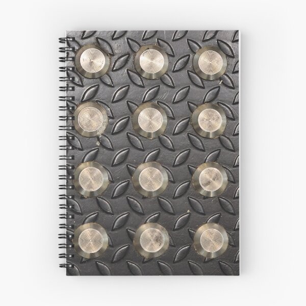 Item preview, Industrial Metal Floor with Circular Studs — Textured Steel Surface Design designed and sold by SurfaceCraft Studio.