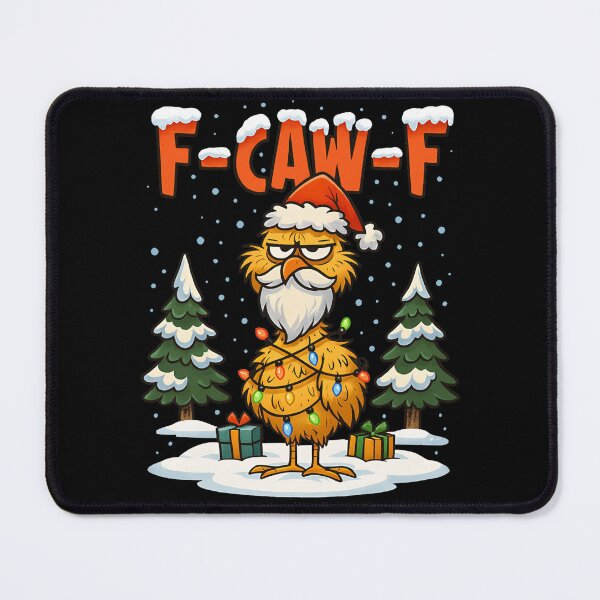 Item preview, F-Caw-F Chicken FCAWF Chicken Christmas Light Santa Hat designed and sold by JeniiArt.