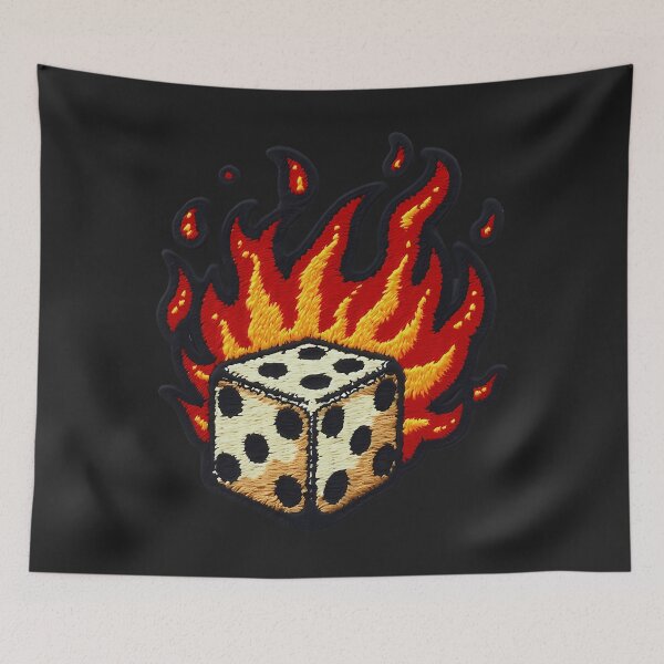 Item preview, Iron On Patches Dice On Fire designed and sold by haotrannam.