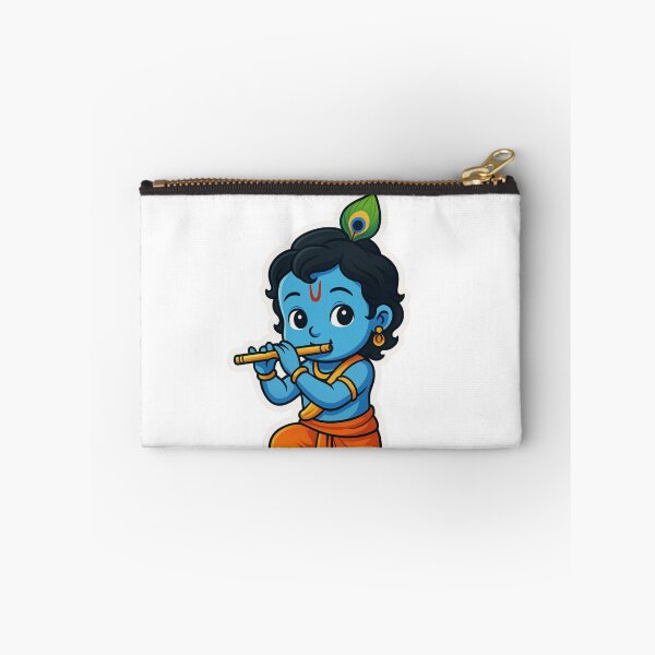 Item preview, Cute Little Lord Krishna Playing Flute – Hindu Spiritual Art Sticker designed and sold by InnerDivineSoul.