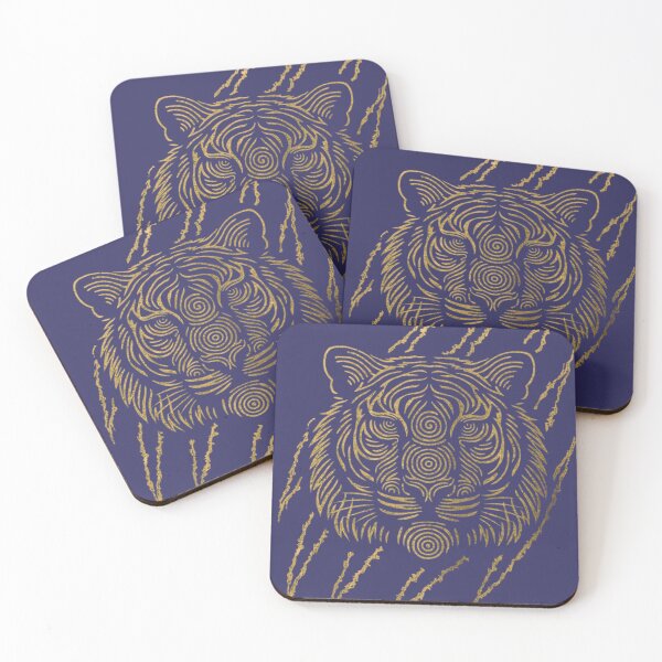 Item preview, Tigre - stylized illustration of swirling lines and tribal-style designed and sold by Jani-art-world.