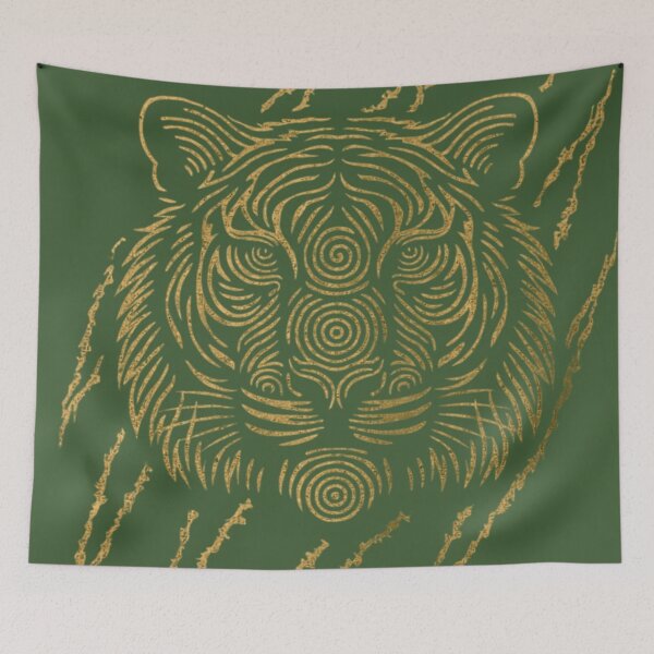 Item preview, Tigre - stylized illustration of swirling lines and tribal-style designed and sold by Jani-art-world.