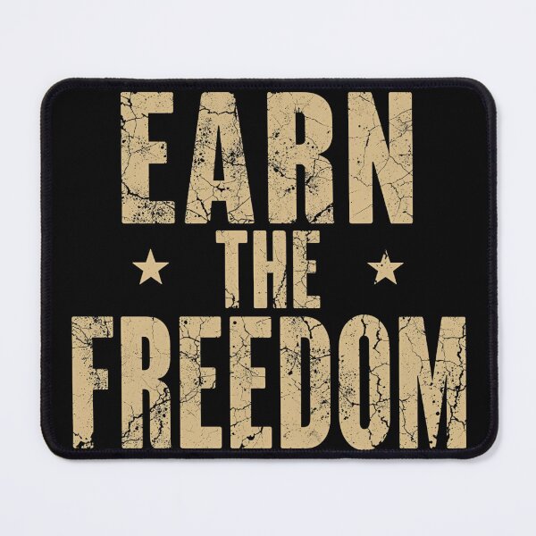 Item preview, Earn the Freedom – Vintage Biker Grunge Quote Design designed and sold by MotoRebel.