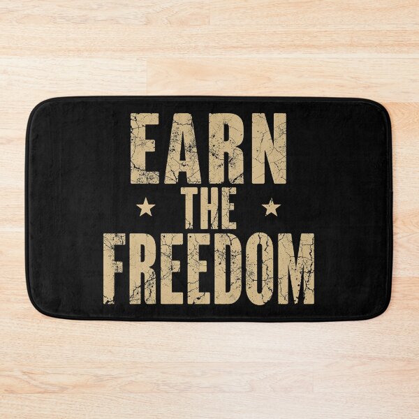 Item preview, Earn the Freedom – Vintage Biker Grunge Quote Design designed and sold by MotoRebel.