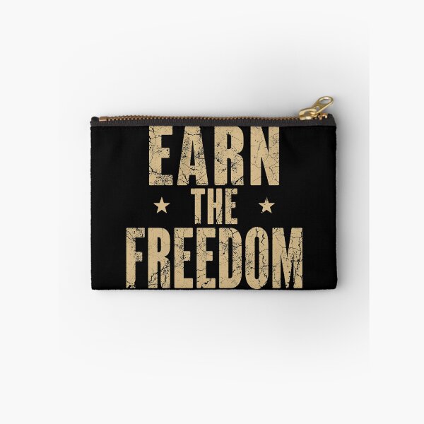 Item preview, Earn the Freedom – Vintage Biker Grunge Quote Design designed and sold by MotoRebel.
