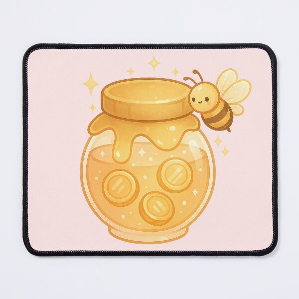 Item preview, Golden Honey Jar of Wealth Sticker | Sweet Abundance Energy | Feminine Prosperity Charm | Pastel Spiritual Aesthetic designed and sold by HerDreamCodes.