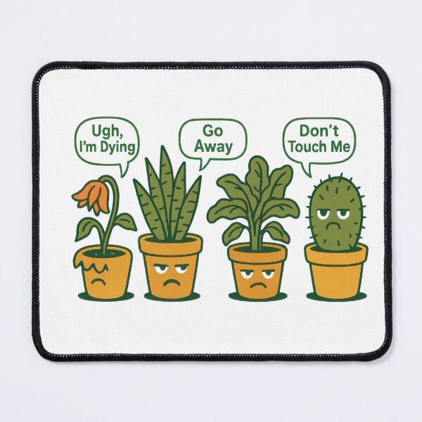 Item preview, TALKING PLANTS Funny Grumpy Potted Plants Conversation Comic designed and sold by davidjulie.