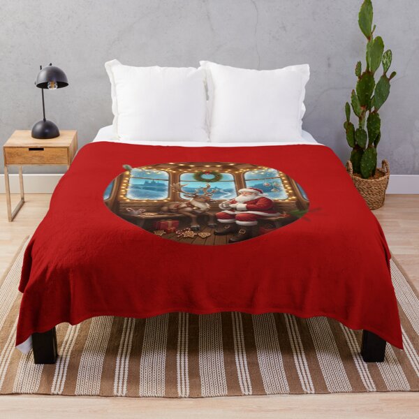 Item preview, Cozy Santa & Reindeer in Prague Tram  | Warm Winter Interior  designed and sold by FixwellStudio.