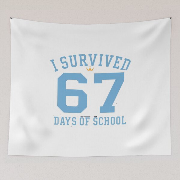 Item preview, I Survived 67 Days of School T‑Shirt – Funny Teacher & Student Meme, Classroom Milestone, End‑of‑Term Humor designed and sold by GAIDREDA.