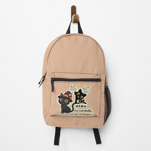 Item preview, CAT MOM CAT DAD OR MEOW ! GO CAREFULLY, THE WORLD'S FULL OF DANGER! designed and sold by MonikaWorldArt.