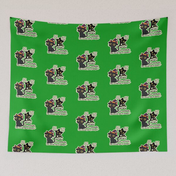 Item preview, CAT MOM CAT DAD OR MEOW ! GO CAREFULLY, THE WORLD'S FULL OF DANGER! designed and sold by MonikaWorldArt.