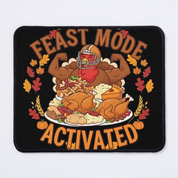 Item preview, Funny Thanksgiving 'Feast Mode Activated' Turkey T-Shirt designed and sold by The-Daily-Drape.