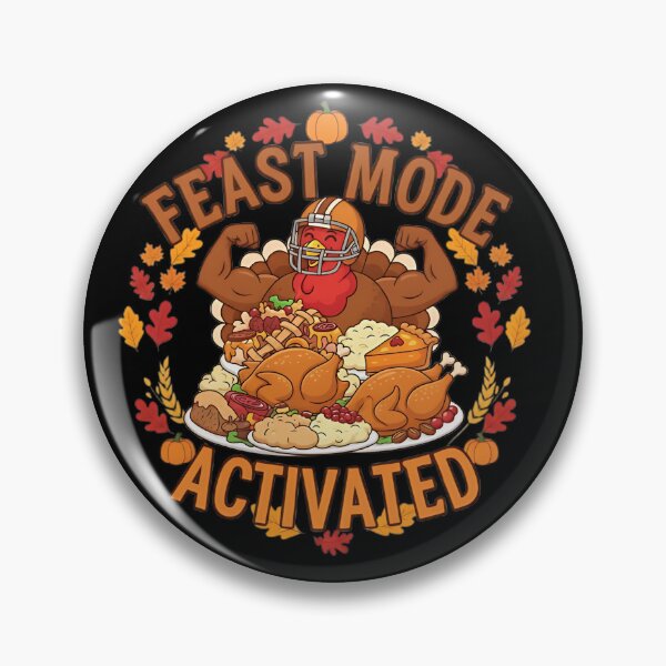 Item preview, Funny Thanksgiving 'Feast Mode Activated' Turkey T-Shirt designed and sold by The-Daily-Drape.