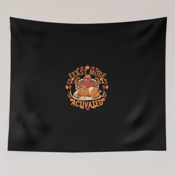 Item preview, Funny Thanksgiving 'Feast Mode Activated' Turkey T-Shirt designed and sold by The-Daily-Drape.