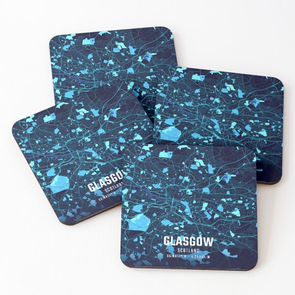 Item preview, Glasgow Midnight City Map designed and sold by HomeLivingCo.