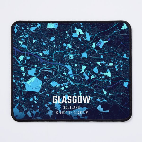 Item preview, Glasgow Midnight City Map designed and sold by HomeLivingCo.