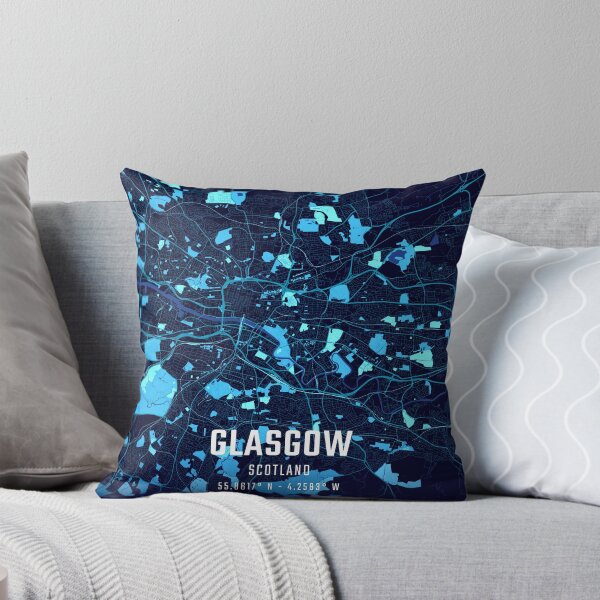 Item preview, Glasgow Midnight City Map designed and sold by HomeLivingCo.