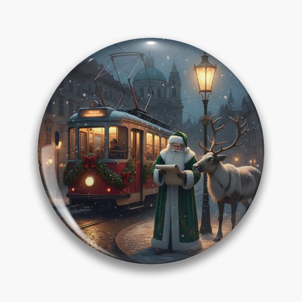 Item preview, Santa & Reindeer Malá Strana Prague Tram  | Snowy Night Cinematic designed and sold by FixwellStudio.