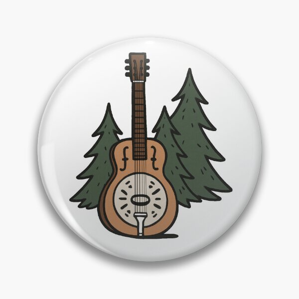 Item preview, Rustic Dobro Guitar & Pine Trees Design designed and sold by The Sierra Mountain Corner.