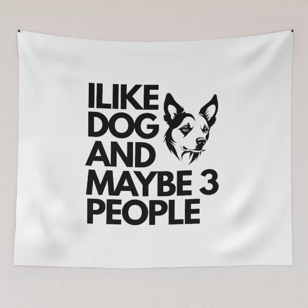 Item preview, Funny dogs T-Shirt: I like dog and maybe 3 people  designed and sold by marvancatquotes.