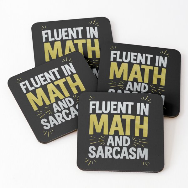 Item preview, Fluent in Math and Sarcasm Teacher  designed and sold by lilLilaBatArt.