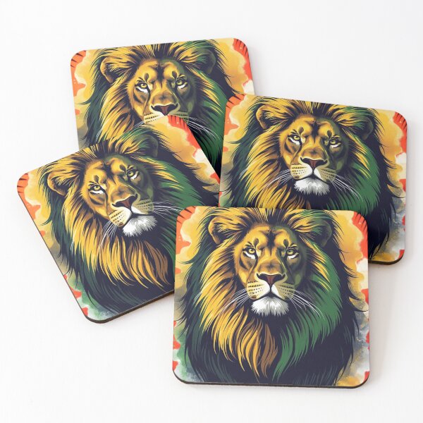 Item preview, "Jamaican Lion Pride – Strength in Gold, Green, and Black" designed and sold by Mikhail Lovelace.